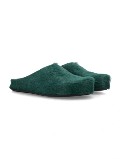 Shop Marni Green Fussbett Sandal
