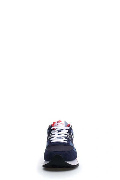 W6yz Blue Leather And Fabric Shoes In Black