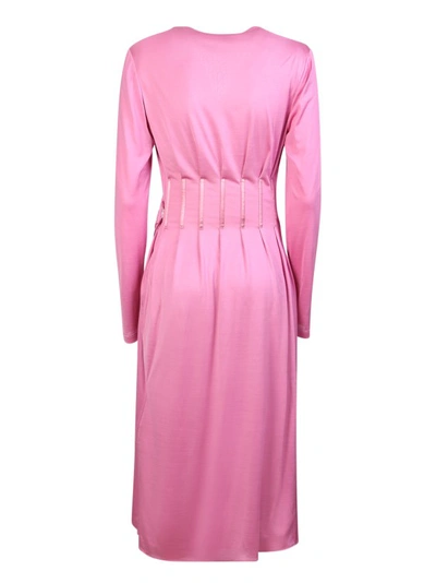 Shop Tom Ford Pink Draped Silk Dress