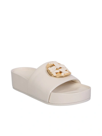 Shop Tory Burch White Platform Sandals