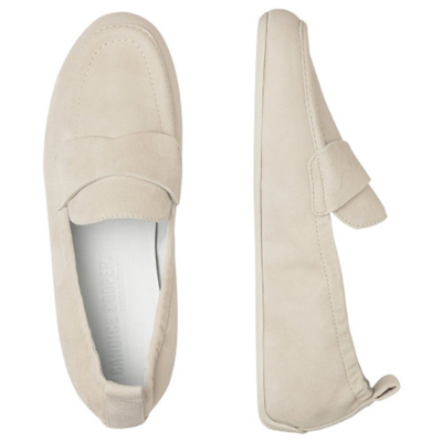 Shop Candice Cooper Neutral Suede Deconstructed Loafer In Neutrals