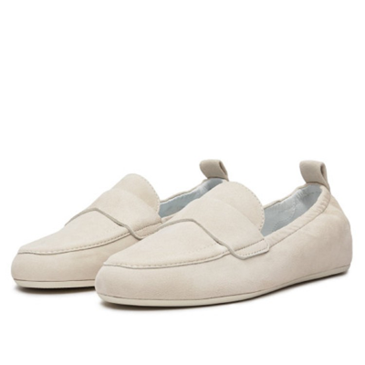 Shop Candice Cooper Neutral Suede Deconstructed Loafer In Neutrals