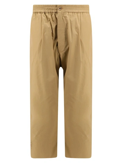 Shop Amaranto Wide Cotton Trouser In Brown