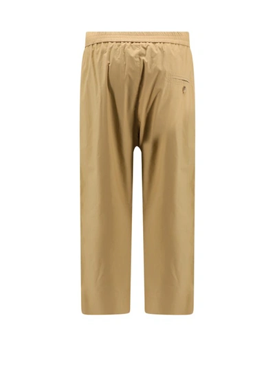 Shop Amaranto Wide Cotton Trouser In Brown