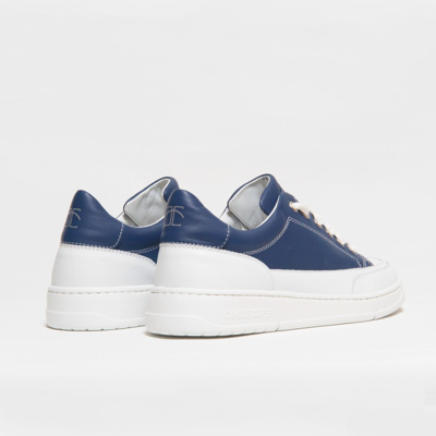 Shop Candice Cooper Blue And White Nappa Sneakers