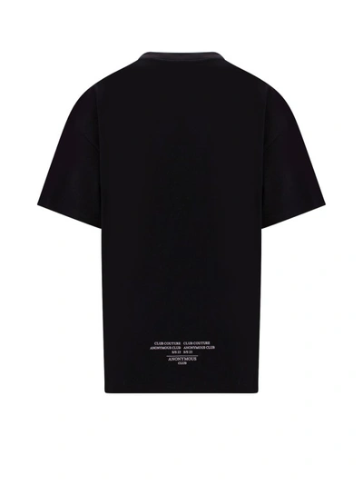 Shop Anonymous Rhinestones Detail Cotton T-shirt In Black