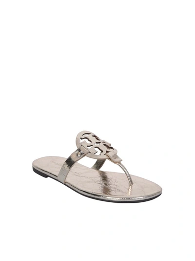 Shop Tory Burch Metallic Colored Sandals In Pink