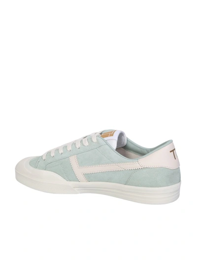 Shop Tom Ford Sage Green Sneakers