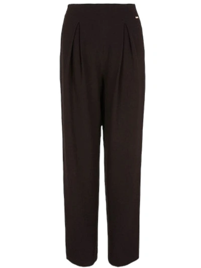 Shop Armani Exchange Black Relaxed Fit Trousers