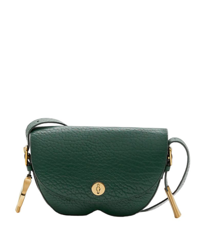 Shop Burberry Leather Chess Shoulder Bag In Green