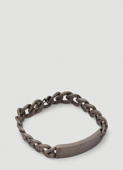 Shop Maison Margiela Curb Chain Bracelet In Silver