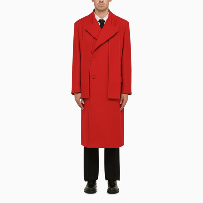 Shop Valentino | Red Wool Oversized Coat