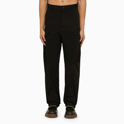 Shop Moncler | Black Cotton Cargo Trousers