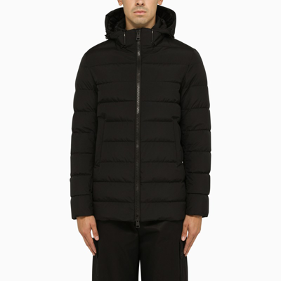 Shop Herno | Black Quilted Nylon Down Jacket