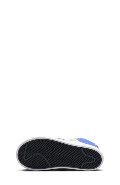 Shop Nike Kids' Blazer Mid '77 High Top Sneaker In Ultramarine/ White/ Honeydew