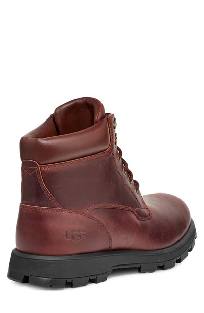 Shop Ugg Stenton Water Repellent Leather Boot In Cordovan Leather