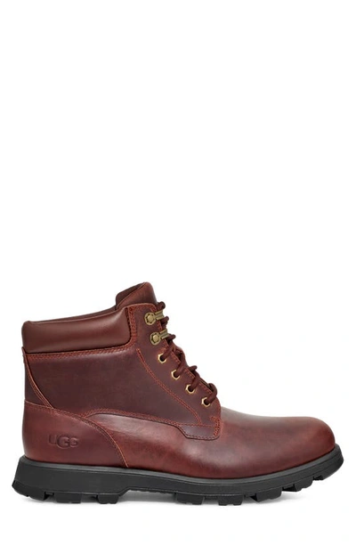 Shop Ugg Stenton Water Repellent Leather Boot In Cordovan Leather