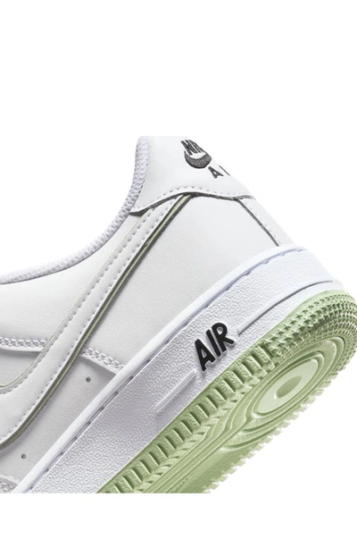 Shop Nike Kids' Air Force 1 Sneaker In White/ Honeydew/ White/ Black