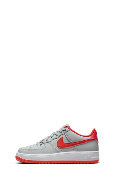 Shop Nike Kids' Air Force 1 Sneaker In Smoke Grey/ Crimson/ White