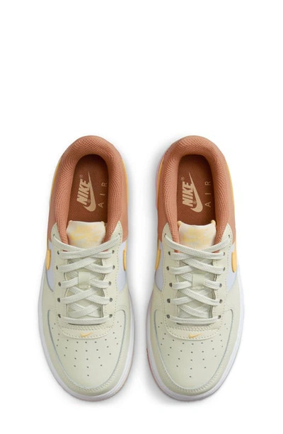 Shop Nike Kids' Air Force 1 Sneaker In Sea Glass/ Melon Tint/ Grey