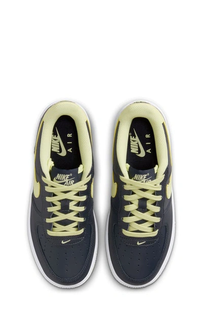 Shop Nike Kids' Air Force 1 Sneaker In Obsidian/ Green/ White