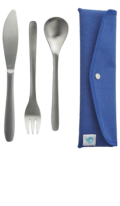 Shop S'well Cutlery Set In Metallic Silver