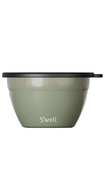 S'well Stainless Steel Salad Bowl Kit 64 ounces Mountain Sage