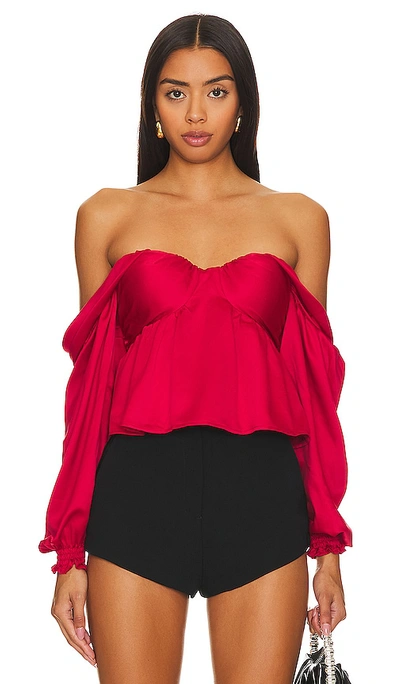 Shop House Of Harlow 1960 X Revolve Burna Blouse In Red
