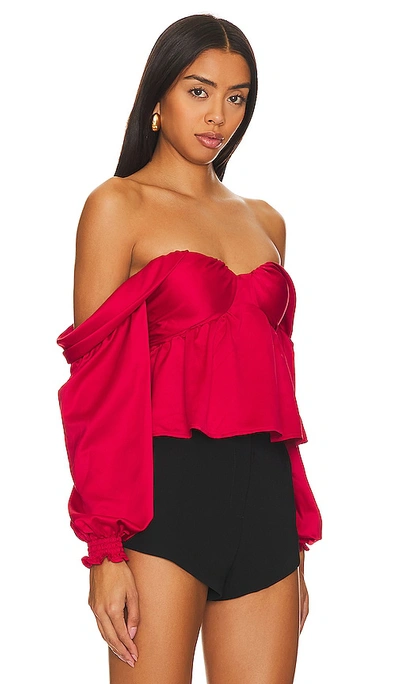 Shop House Of Harlow 1960 X Revolve Burna Blouse In Red