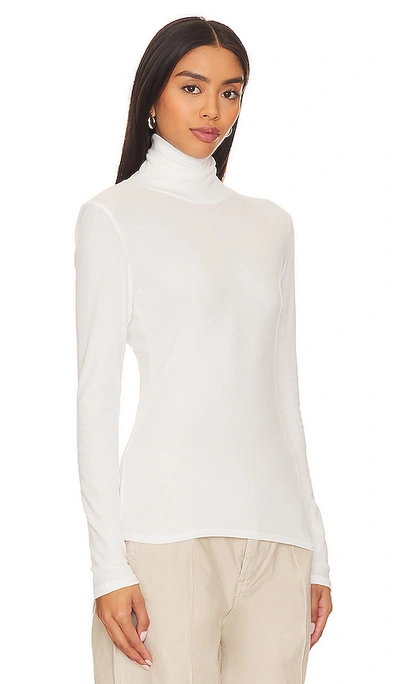 Shop La Made Roosevelt Turtleneck Tee In Ivory