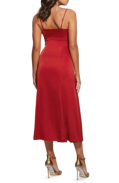 Shop Guess Monique Slipdress In Red