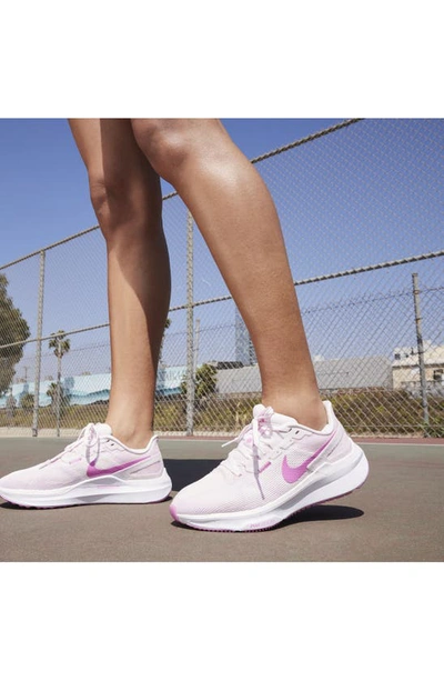 Shop Nike Air Zoom Structure 25 Road Running Shoe In Pearl Pink/ White/ Pink Foam