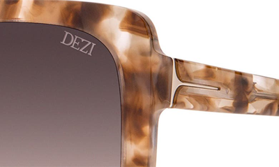 Shop Dezi Harper 24mm Gradient Square Sunglasses In Alluded Nude / Smoke Gradient