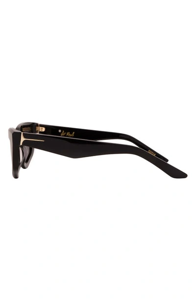 Shop Dezi On Read 49mm Cat Eye Sunglasses In Black / Dark Smoke