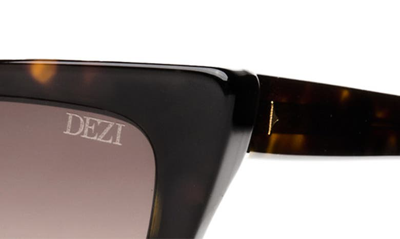 Shop Dezi Gato 55mm Cat Eye Sunglasses In Tort / Brown Gradient