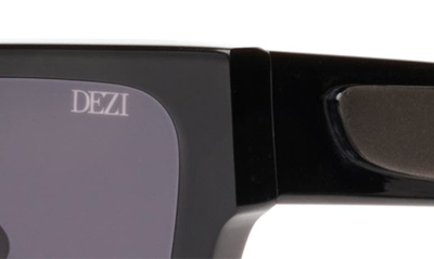 Shop Dezi Slick 55mm Shield Sunglasses In Black / Dark Smoke