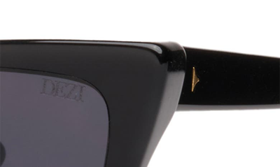 Shop Dezi Gato 55mm Cat Eye Sunglasses In Black / Dark Smoke