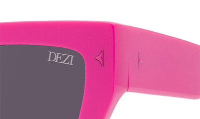 Shop Dezi Switch 55mm Square Sunglasses In Hot Pink / Dark Smoke