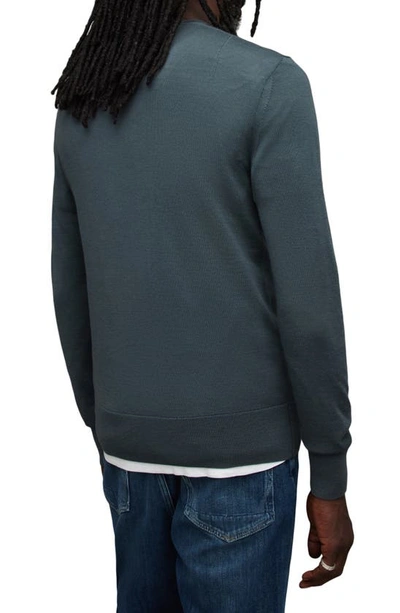 Shop Allsaints Mode Slim Fit Wool Sweater In Dark Slate Blue