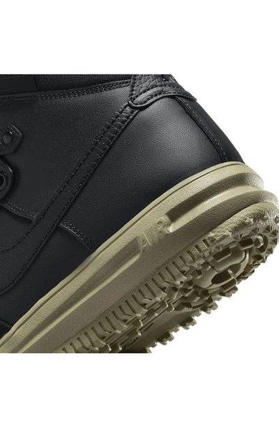 Shop Nike Lunar Force 1 Lace-up Boot In Black/ Neutral Olive