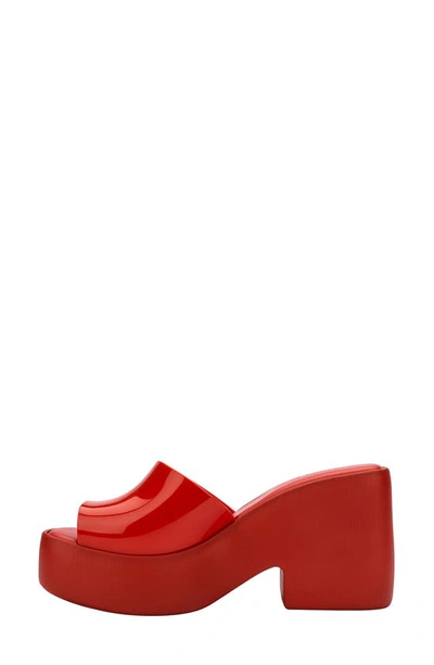 Melissa Posh Platform Slide Sandal In Red