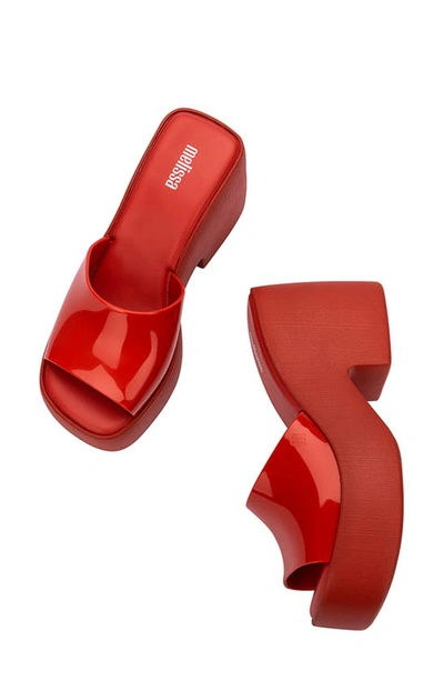 Melissa Posh Platform Slide Sandal In Red