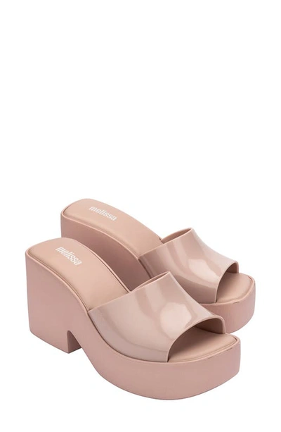 Shop Melissa Posh Platform Slide Sandal In Pink