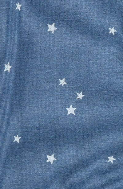 Shop Nordstrom Zip-up Pajama Romper In Navy Denim Sweet Stars