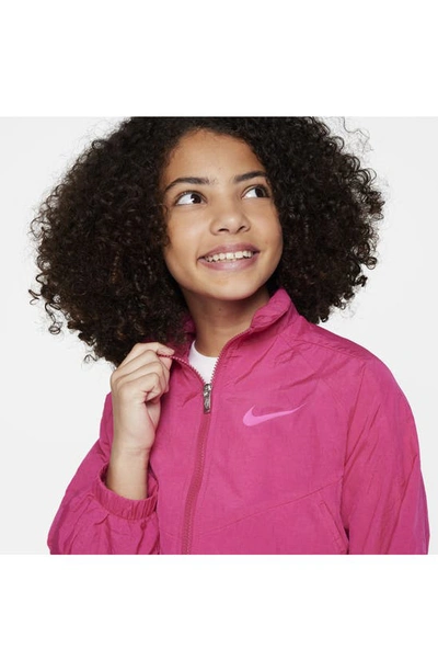 Shop Nike Kids' Sportswear Track Jacket In Fireberry/ Laser Fuchsia
