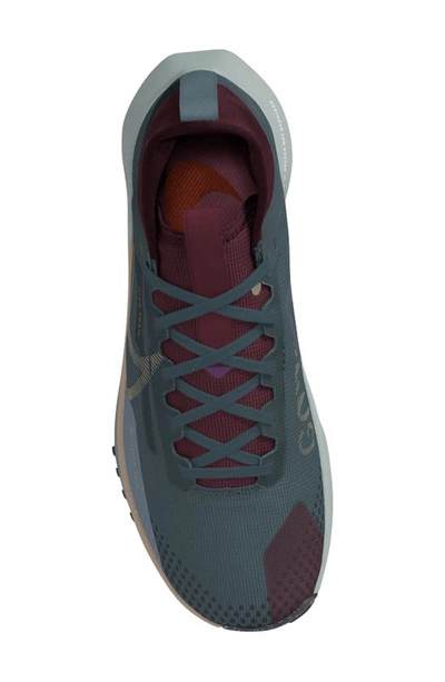 Shop Nike React Pegasus Trail 4 Gore-tex® Waterproof Running Shoe In Deep Jungle/ Khaki/ Maroon