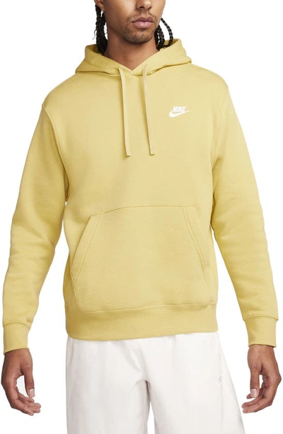 Shop Nike Sportswear Club Hoodie In Buff Gold/ Buff Gold/ White