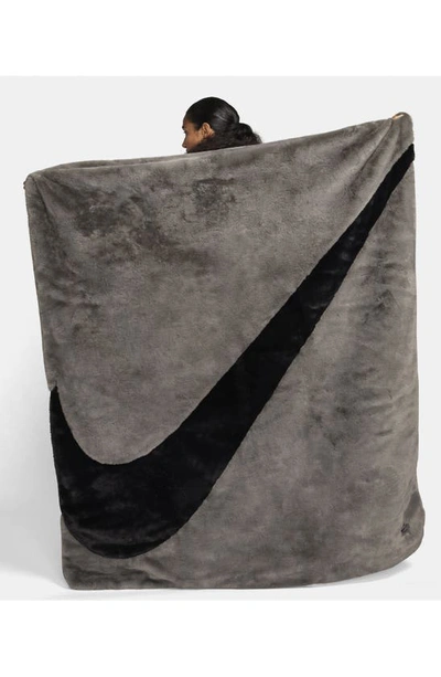 Nike Sportswear Faux Fur Blanket In Grey | ModeSens