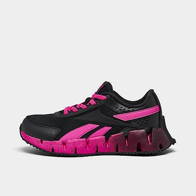 Shop Reebok Girls' Little Kids' Zig Dynamica 2 Casual Shoes In Black/pink