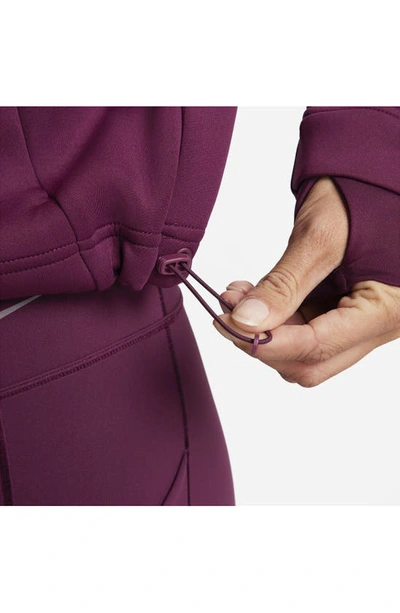 Shop Nike Dri-fit Prima Half Zip Pullover In Bordeaux/ Black